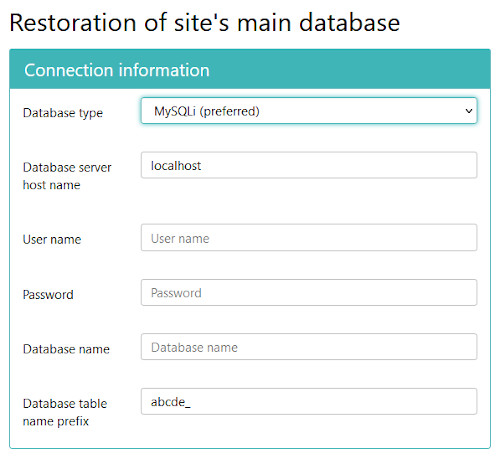 Anleitung J3 Datenbank Konfiguration